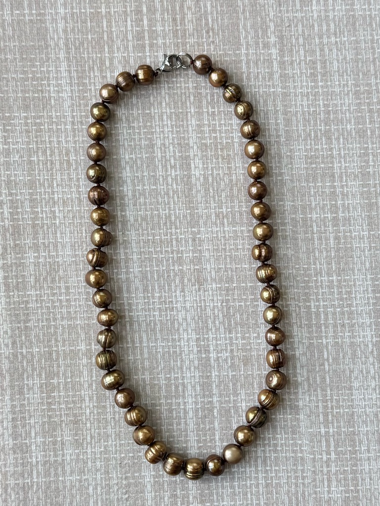 Nwot Tuckernuck Toasted Brown Baroque Pearl Necklace
